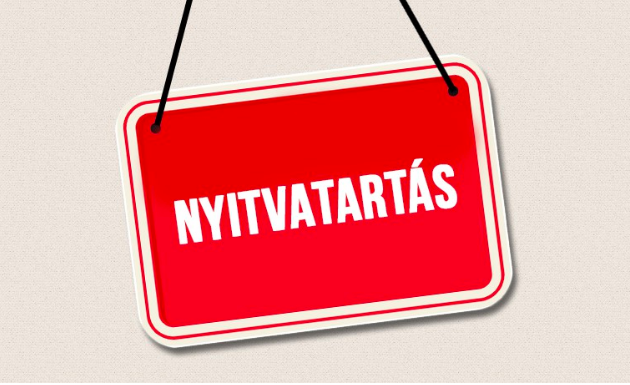 Megváltozik nyitvatartásunk!